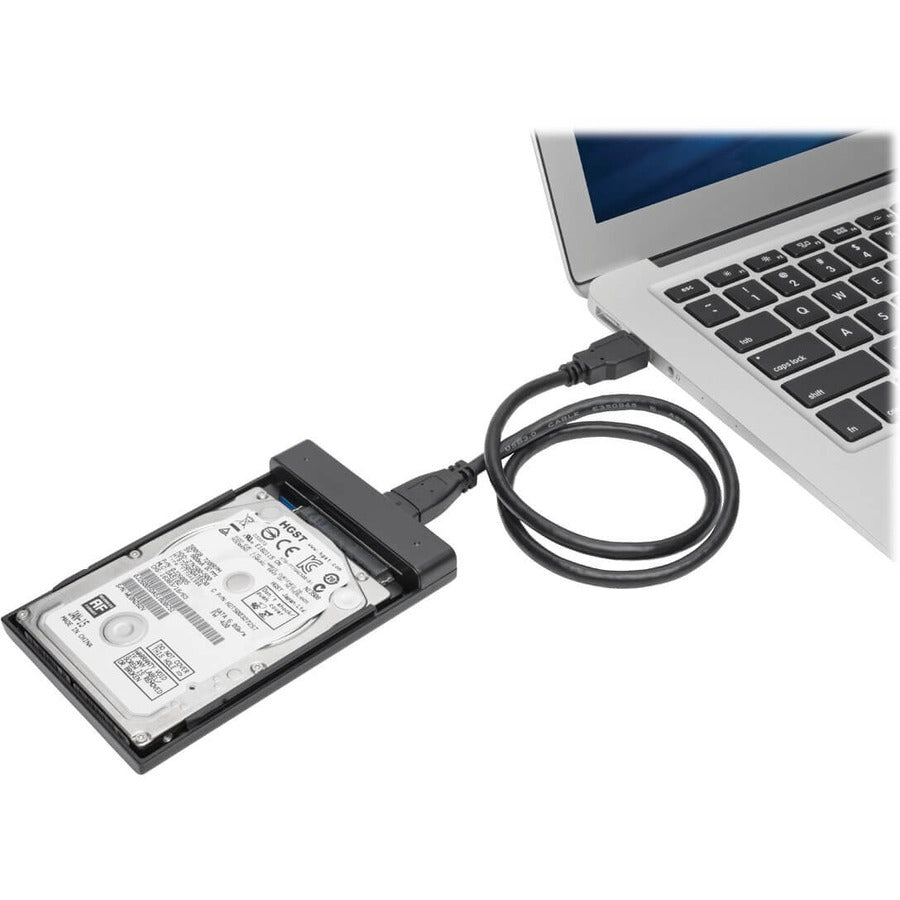 Eaton Tripp Lite Series USB 3.0 SuperSpeed External 2.5 in. SATA Hard Drive Enclosure with Built-In Cable and UASP Support Eaton Tripp Lite Series USB 3.0 SuperSpeed External 2.5 in. SATA Hard Drive Enclosure with Built-In Cable and UASP Support